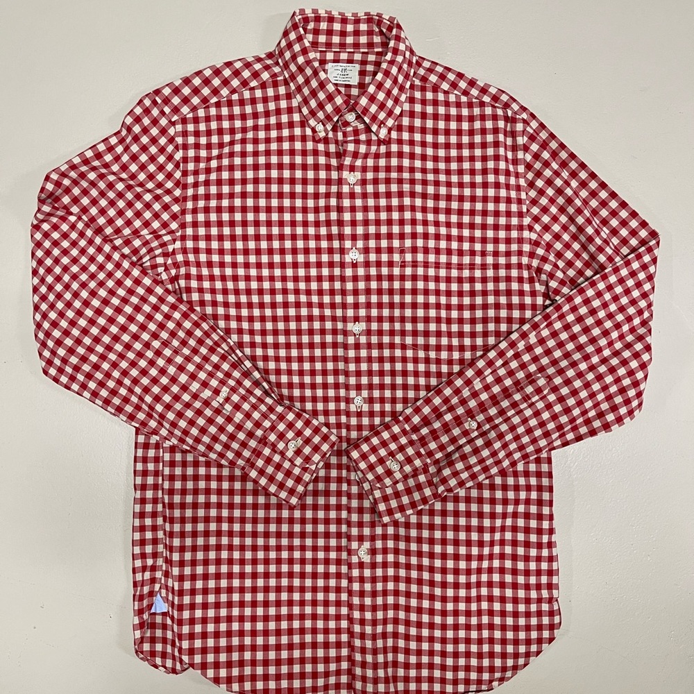 J. Crew Gingham Button Down (Small) - image 1
